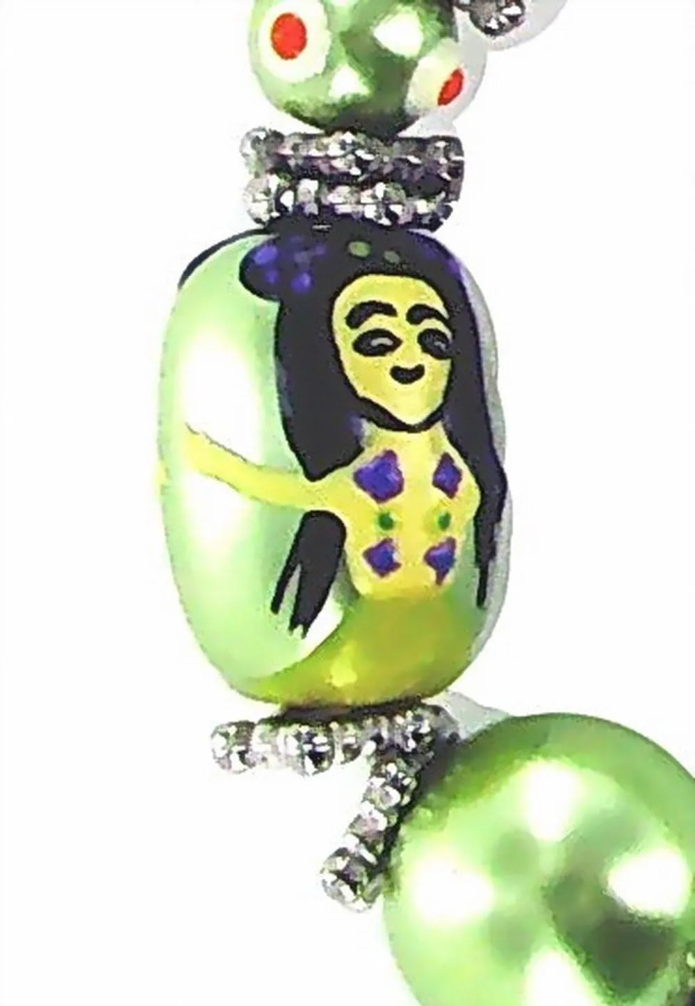 Linpeng Hula Girl, Coconut Tree, Flamingo & Tropical Fish Beads Bracelet For Women - Christmas, Birthday Jewelry Gift - 1 PC