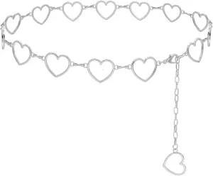 Long Tassel Waist Chain Belt for Women, Adjustable Metal Body Belly Belt Chain for Dress