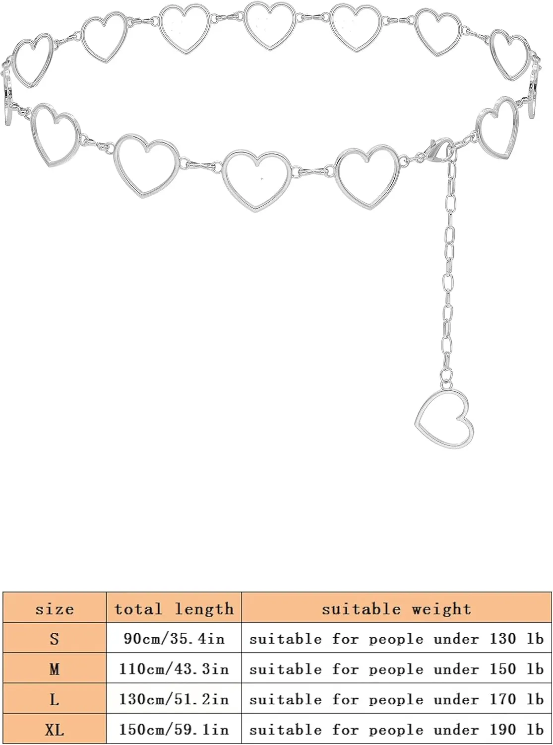 Long Tassel Waist Chain Belt for Women, Adjustable Metal Body Belly Belt Chain for Dress