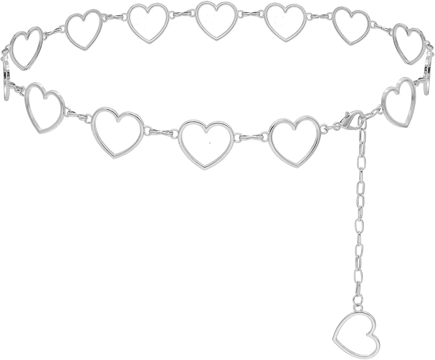 Long Tassel Waist Chain Belt for Women, Adjustable Metal Body Belly Belt Chain for Dress