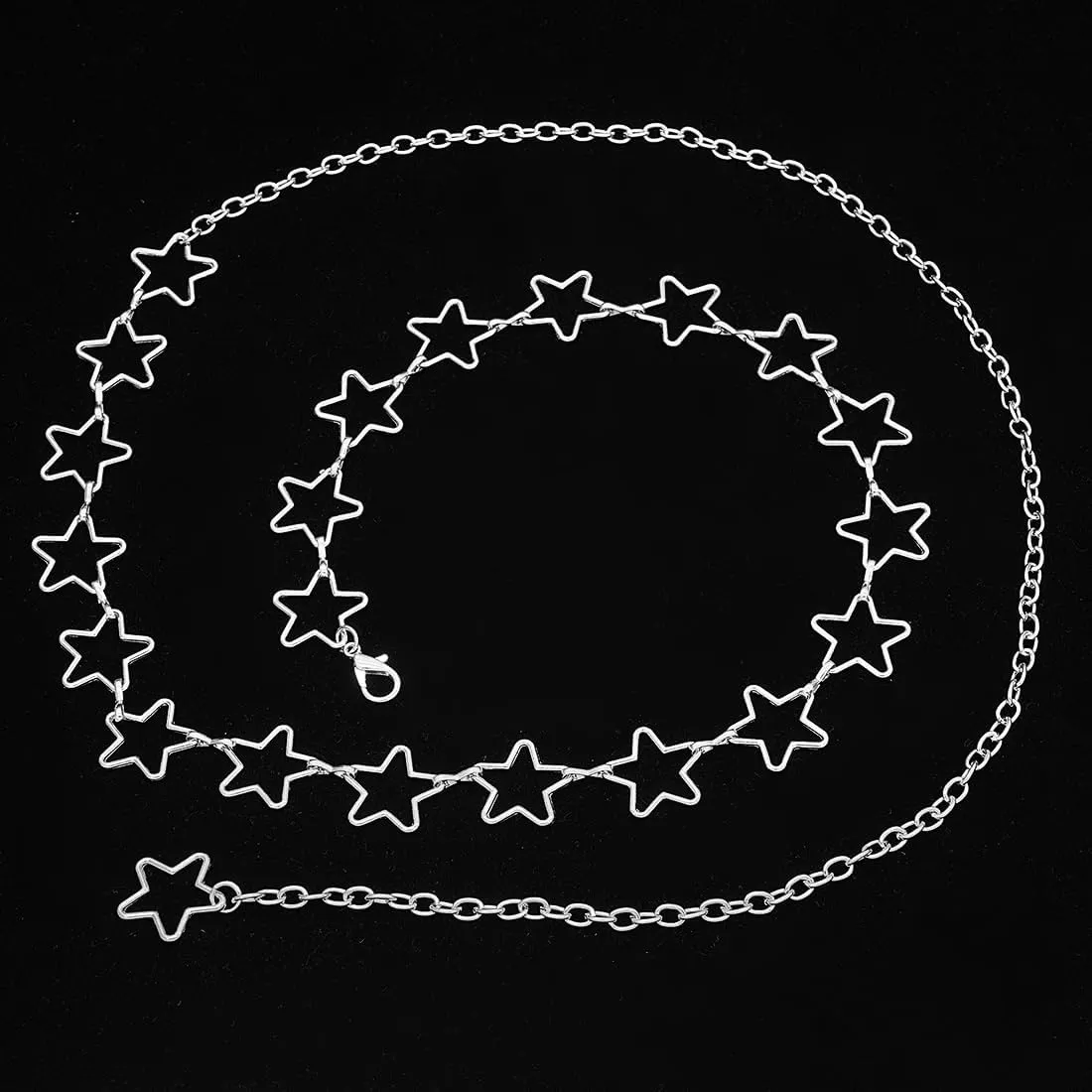 Long Tassel Waist Chain Belt for Women, Adjustable Metal Body Belly Belt Chain for Dress