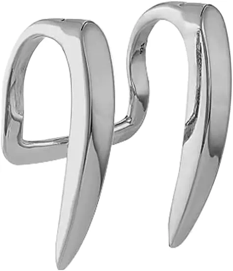L'VOW Cyberpunk Liquid Silver Futuristic Luxury Irregular Non-Piercing Wrap Lip Cuff Jewelry Cyborg Face Accessories