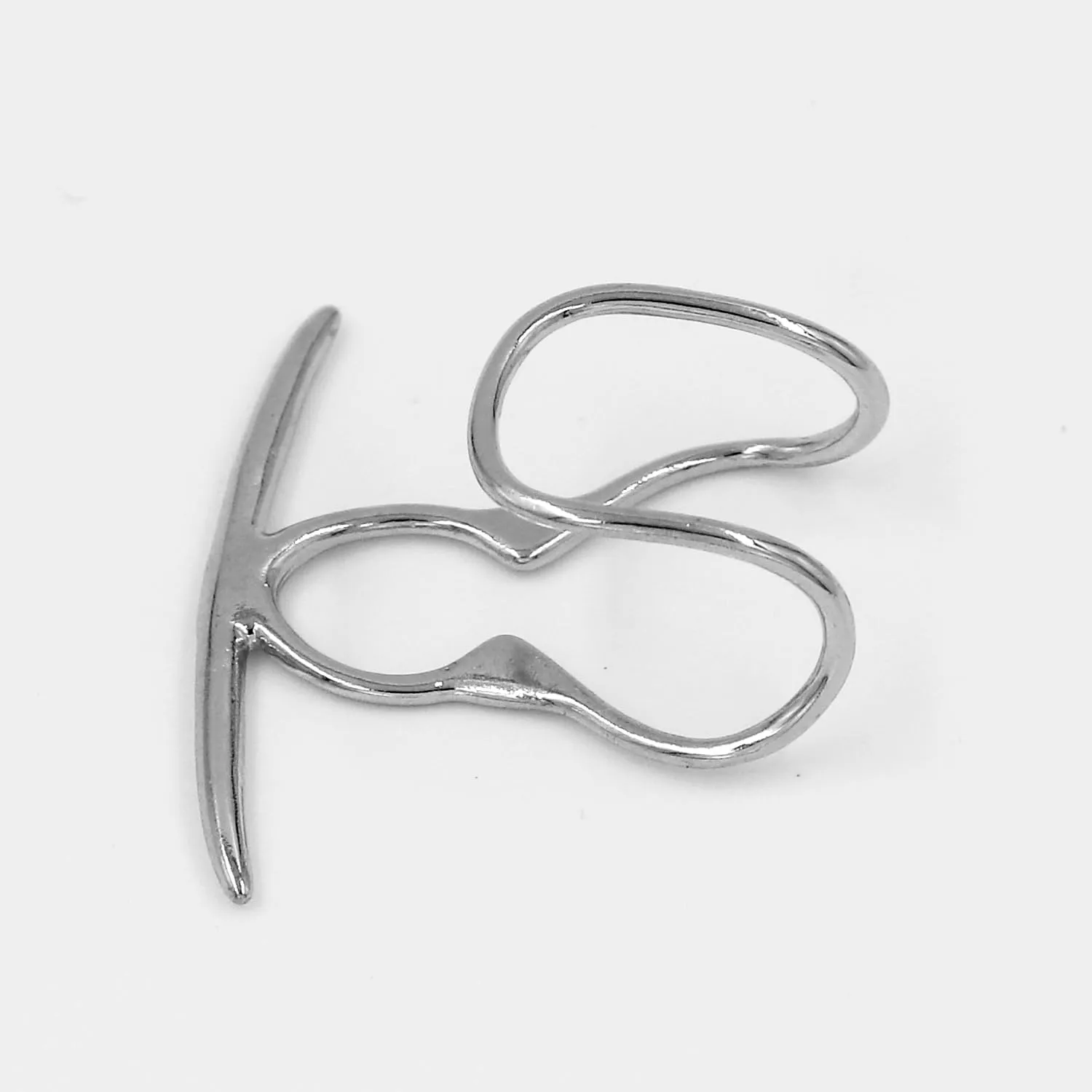 L'VOW Cyberpunk Liquid Silver Futuristic Luxury Irregular Non-Piercing Wrap Lip Cuff Jewelry Cyborg Face Accessories