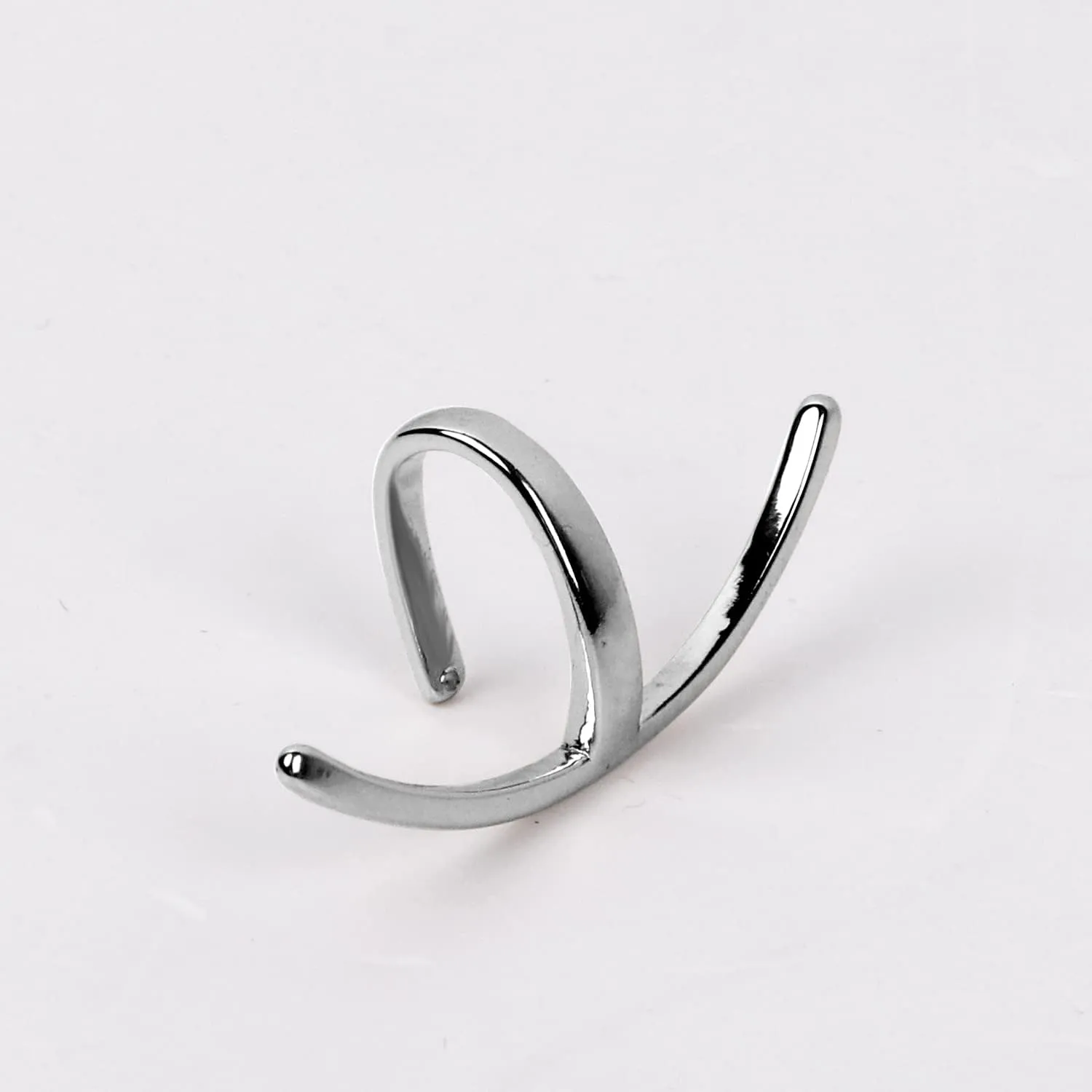 L'VOW Cyberpunk Liquid Silver Futuristic Luxury Irregular Non-Piercing Wrap Lip Cuff Jewelry Cyborg Face Accessories