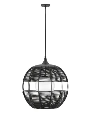 Maddox One Light Hanging Lantern in Black