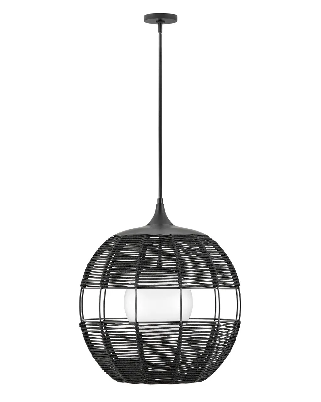 Maddox One Light Hanging Lantern in Black