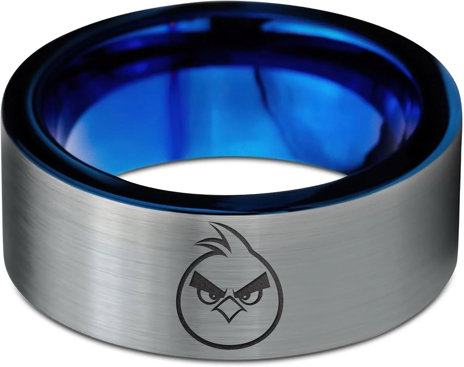 Male Casual Mobile Gamers Ring - Black 7mm 9mm Brushed Men Dome 18k Rose Gold Tungsten Band 8mm Yellow Gray Step Bevel Edge Blue Women Grey Polished Flat Cut Wedding