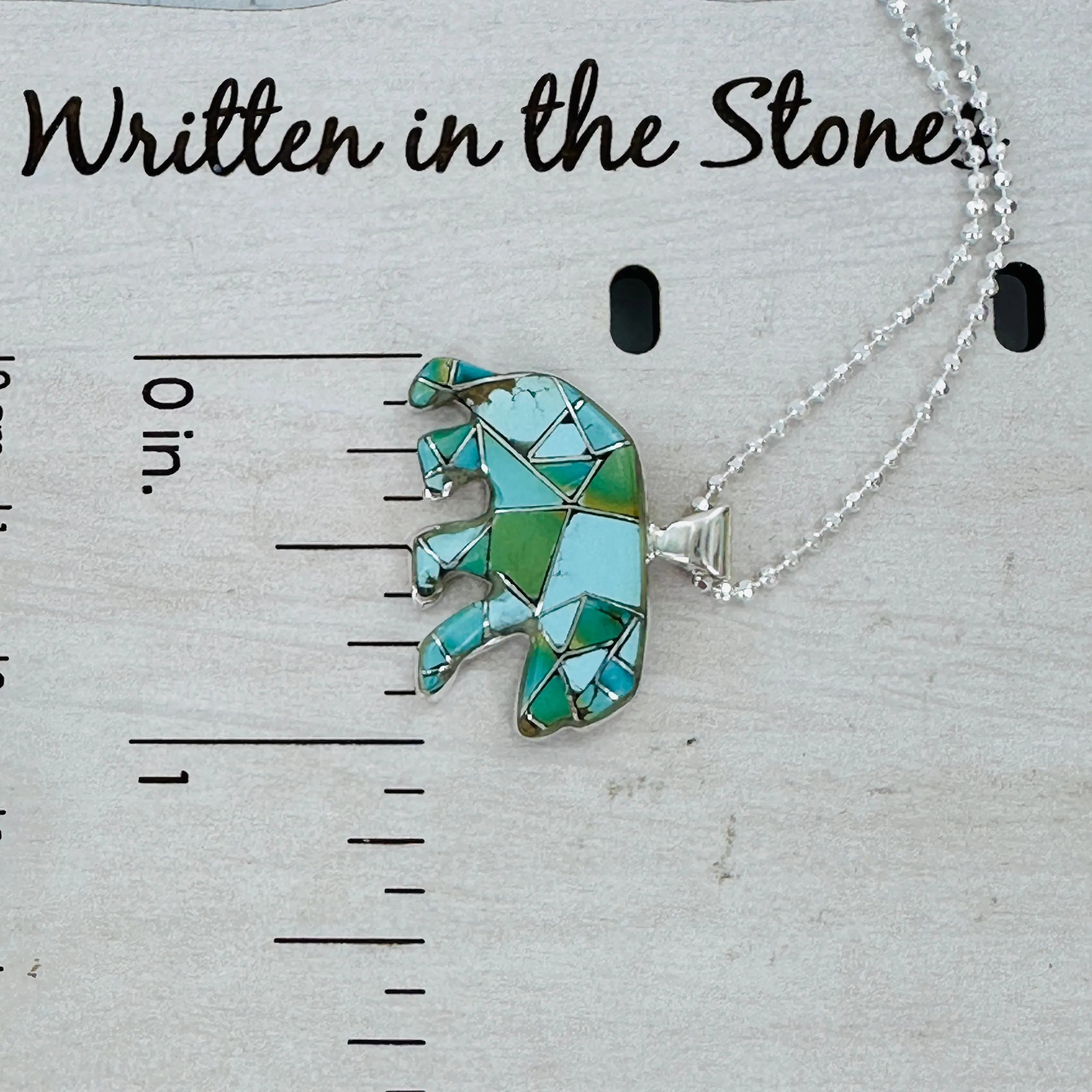 Mama Bear Pendant {Iron Maiden Turquoise}