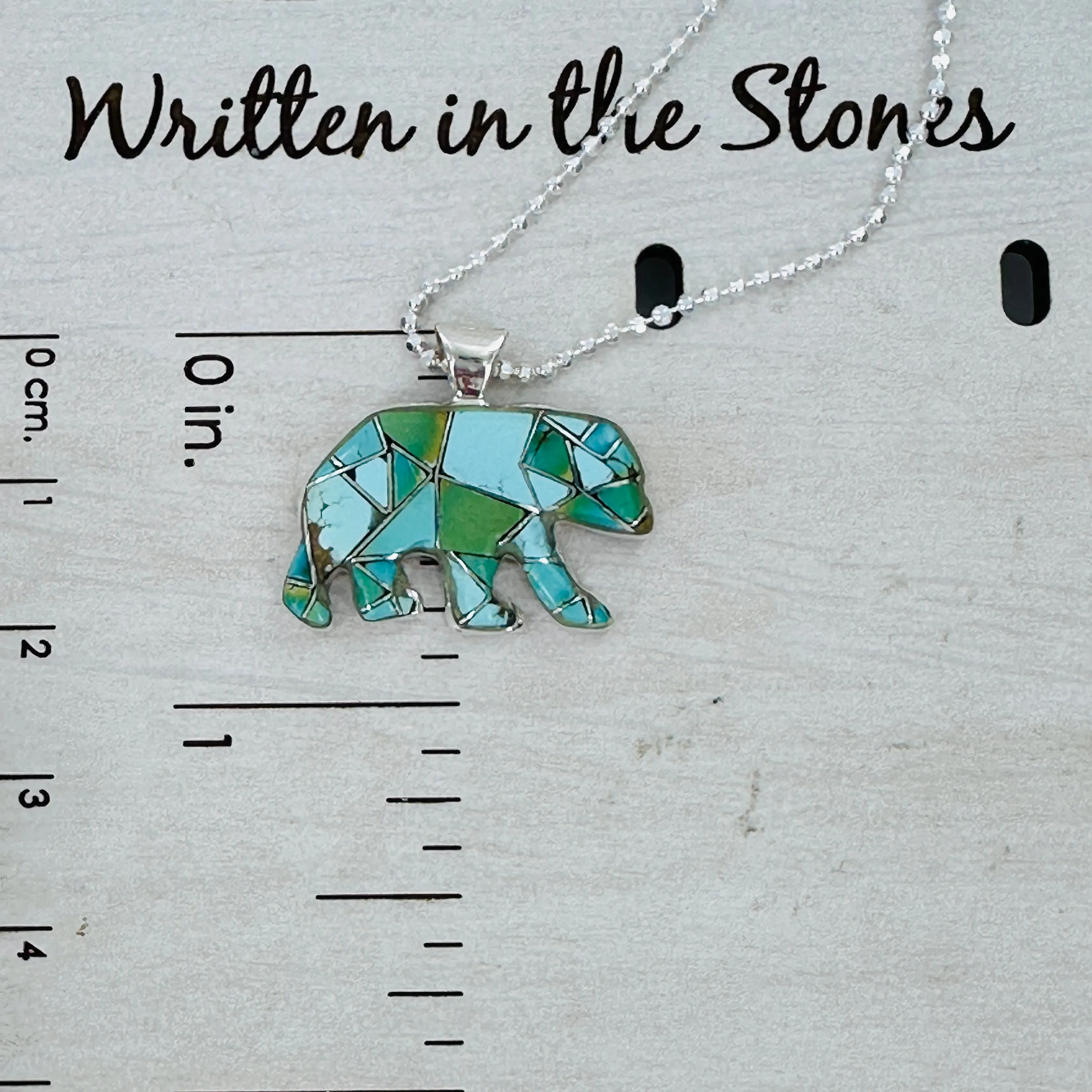 Mama Bear Pendant {Iron Maiden Turquoise}