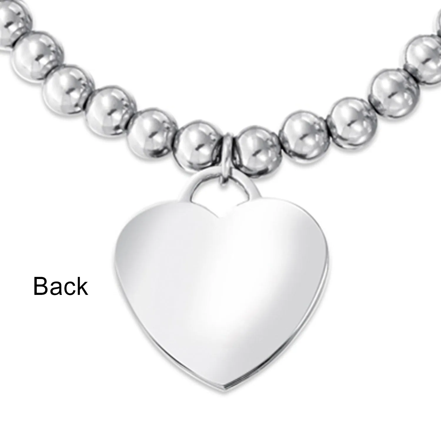 Medical ID Bracelet Pink Ribbon Cancer Survivor with Heart Charm Tag