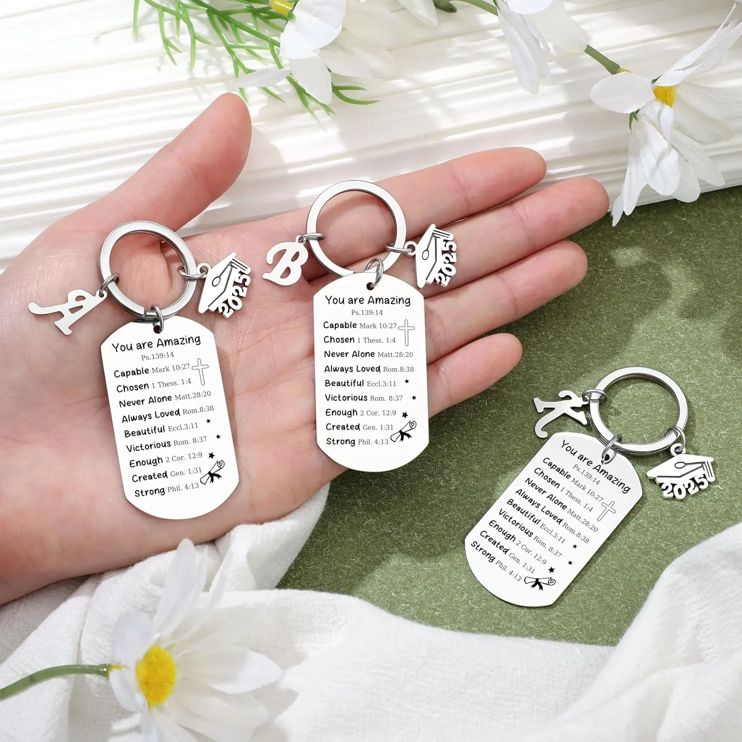 Memgift 2025 Graduation Gifts for Her Him Graduation Keychain for College Masters Graduate Gifts Ideas