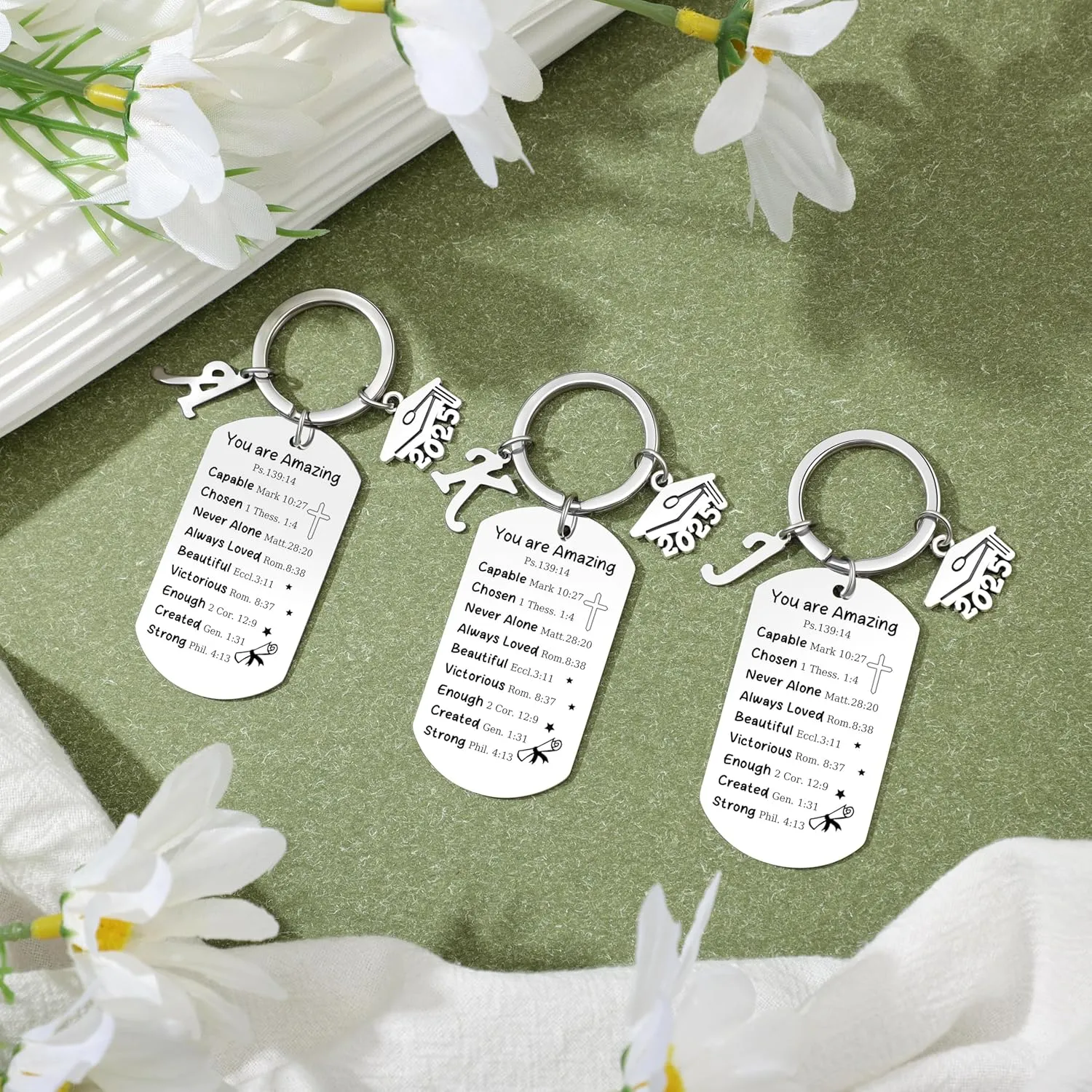 Memgift 2025 Graduation Gifts for Her Him Graduation Keychain for College Masters Graduate Gifts Ideas