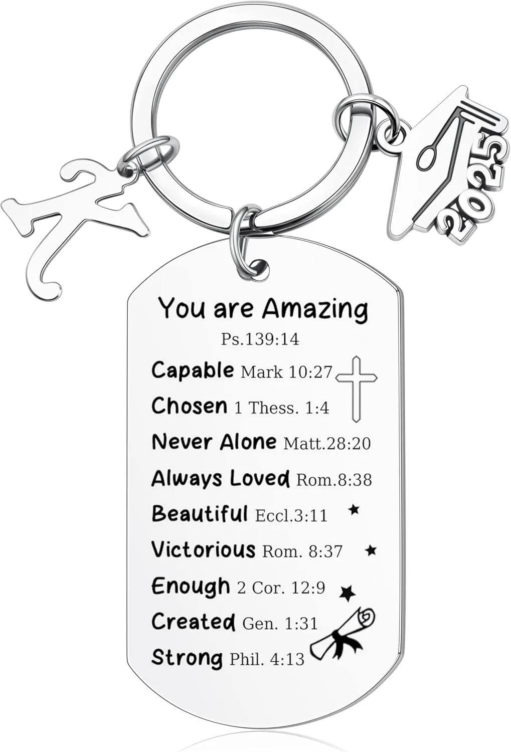 Memgift 2025 Graduation Gifts for Her Him Graduation Keychain for College Masters Graduate Gifts Ideas