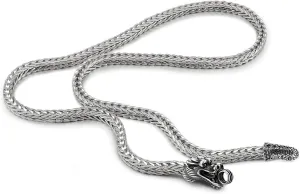 Men 925 Sterling Silver Dragon Necklace Vintage 5MM 20 "22" 24 "26" Franco Link Curb Chain Choker Fashion Punk Gold Fine Jewelry Gift