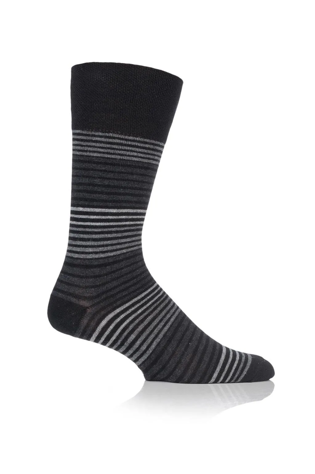 Men's Monochrome Stripe Crew Sock