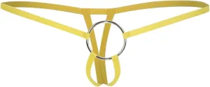 Men'S Sexy Thong Pouch Underwear Seamless Chain Ring G-Strings Low Rise Butt-Flaunting Stretch Jock-Straps With Ball Pouch