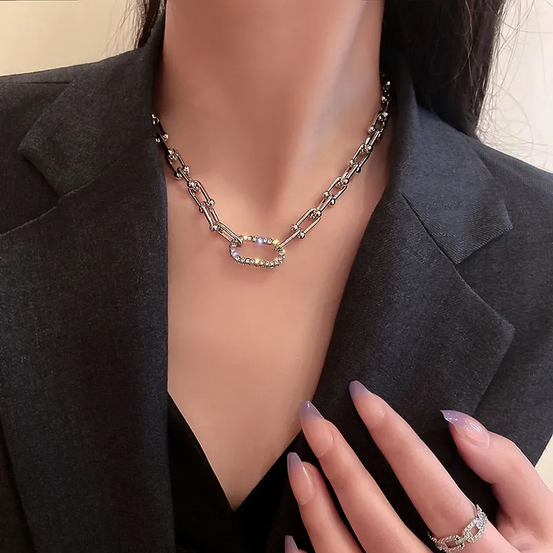 Metal Love Heart Cupid Pendants Female Clavicle Chain Light Luxury Niche Design Necklace