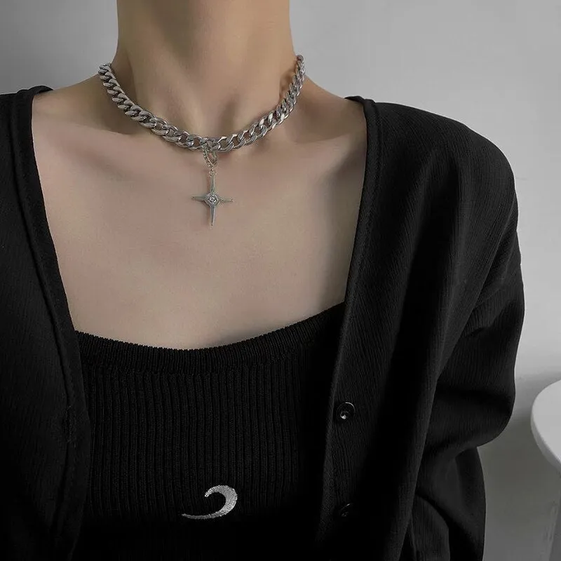 Metal Love Heart Cupid Pendants Female Clavicle Chain Light Luxury Niche Design Necklace
