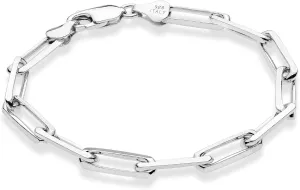 Miabella Solid 925 Sterling Silver Italian 5mm Paperclip Link Chain Bracelet for Women Men, Made in Italy