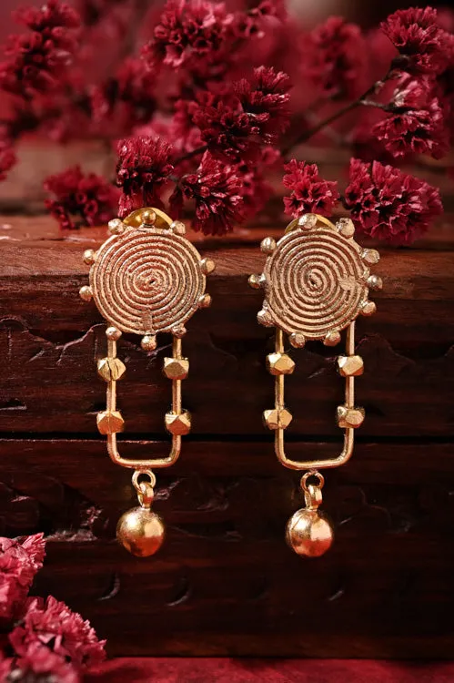 Miharu Dhokra Ball Stud