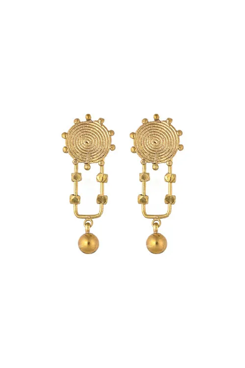 Miharu Dhokra Ball Stud