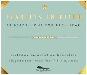 Milestone Birthday Bracelet - Fearless Thirteen
