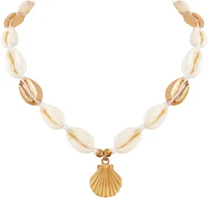 MINACHI Bohemian Shell Necklace for Women, Summer Beach Vibe Jewelry