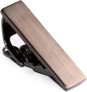 Mini Brushed Gun Skinny Tie Bar Rhodium Plating Rhodium Plating Mini Brushed Gun Skinny Tie Bar