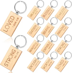 Misdary Mothers Day Gifts for Church, Bible Verse Wooden Keychains, Christian Religious Gifts for Church