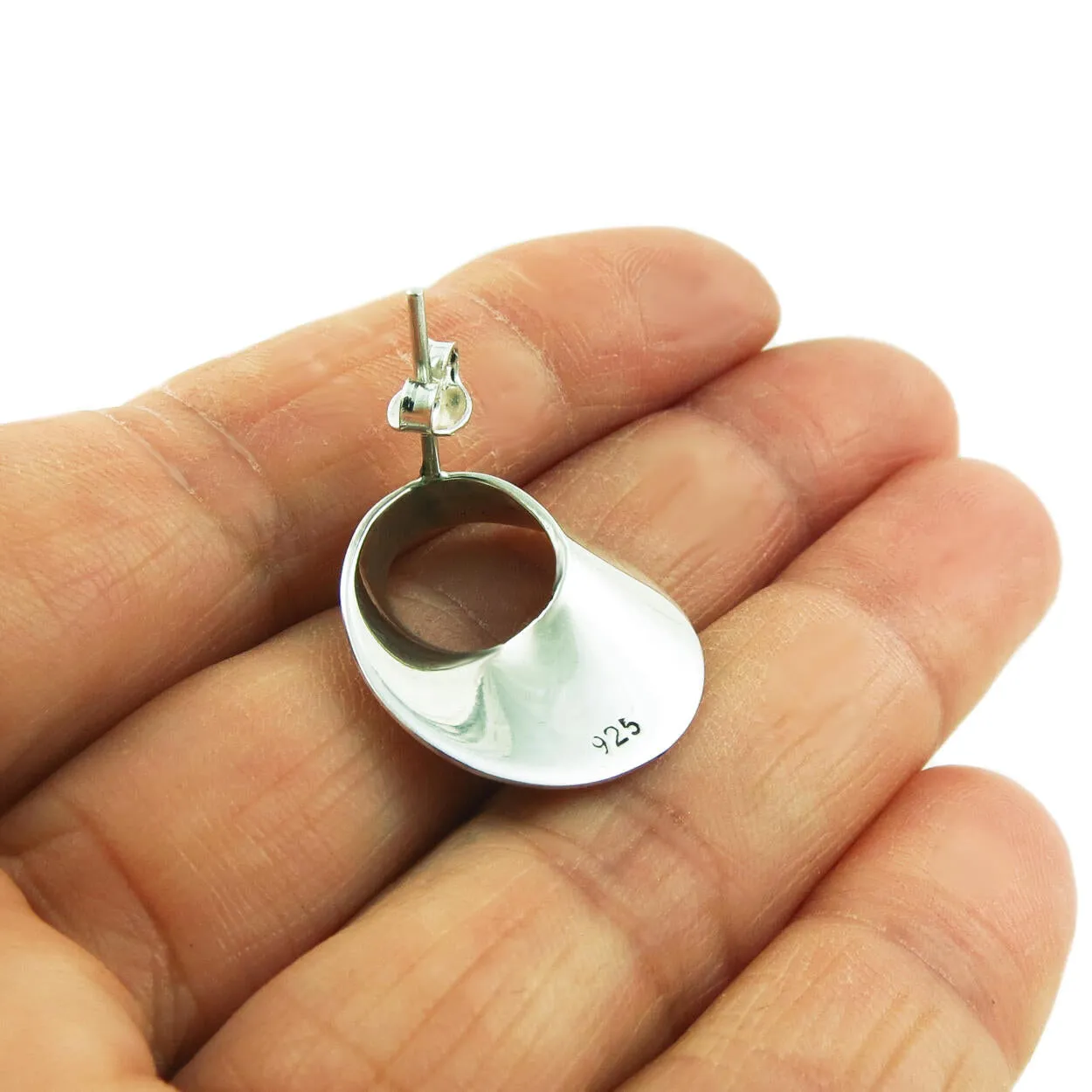 Mobius Circle 925 Sterling Silver Earrings