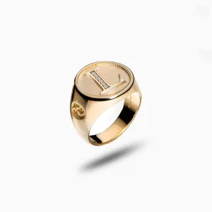 MONETA Vermeil Initial L Ring