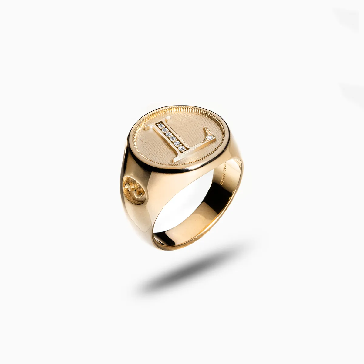 MONETA Vermeil Initial L Ring