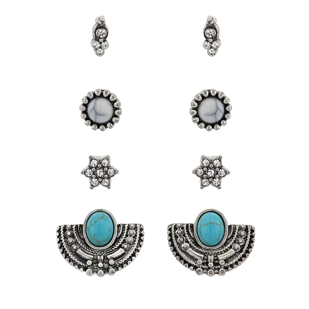 MONTANA SILVERSMITH WOMEN'S GLEAM AND GLIMMER ATTITUDE EARRING SET AER5932