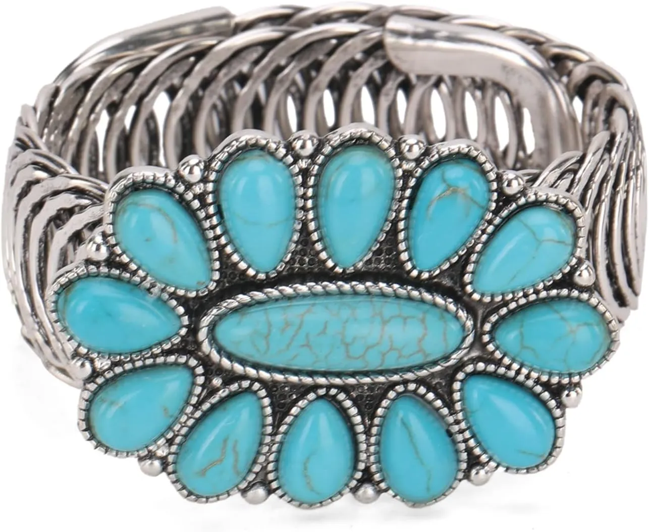 Montana West Rustic Couture's Bohemian Turquoise Cuff Bangle Bracelets for Women Cowgirl