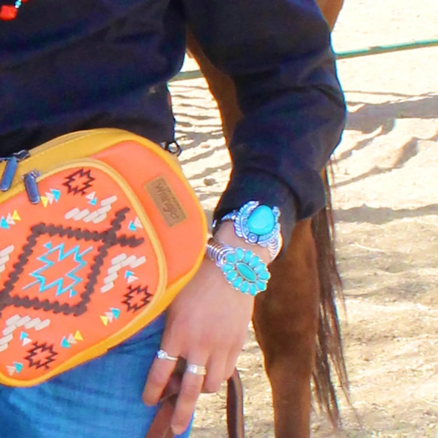 Montana West Rustic Couture's Bohemian Turquoise Cuff Bangle Bracelets for Women Cowgirl