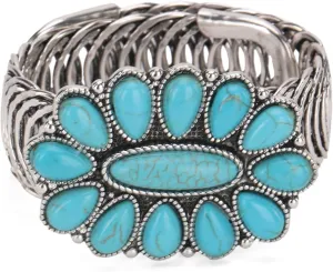 Montana West Rustic Couture's Bohemian Turquoise Cuff Bangle Bracelets for Women Cowgirl