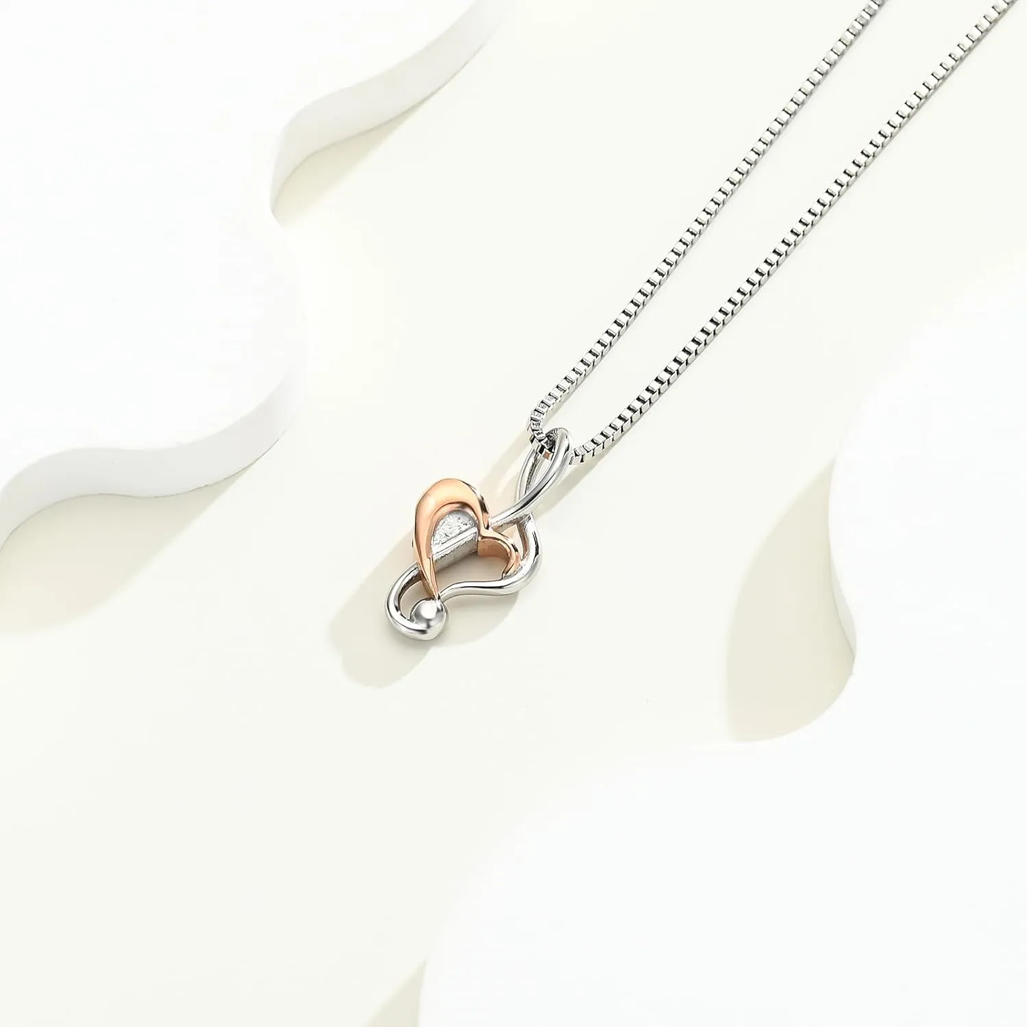 Music Note Urn Necklace for Ashes Cremation Jewelry for Women Men Stainless Steel Music Memorial Necklaces Ash Holder for Human Pets Keepsake Jewelry for Loved Ones with Fill Tool