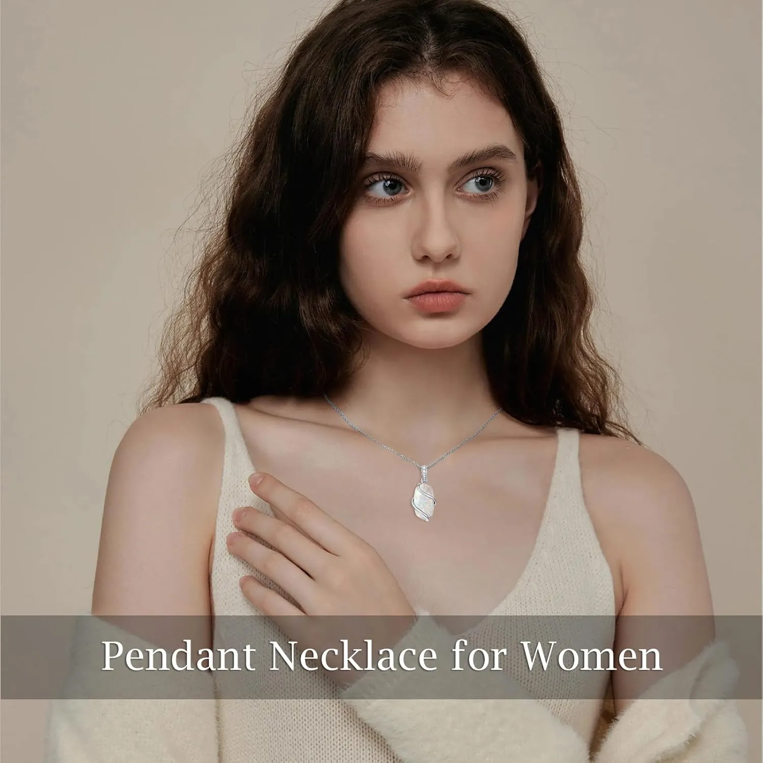 Necklace for Women 925 Sterling Silver Dainty Gemstone Pendant Fine Jewelry Mothers Day Birthday Gifts for Mom Her