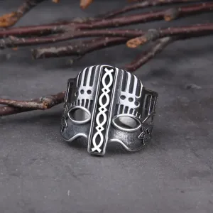 Nordic Spartan Warrior Helmet Viking Ring