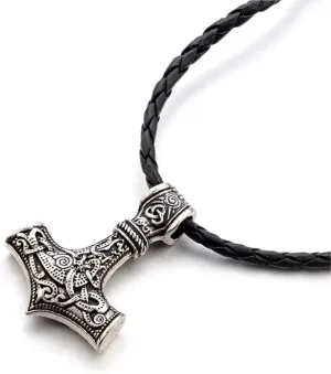 Nordic Vikings Thor's Hammer Necklace Animal Viking Mjolnir Pendant Necklace Talisman VKXL128