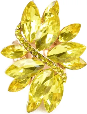 NYFASHION101 Women's Vine Marquis Stone Stud Fashion Stretch Ring
