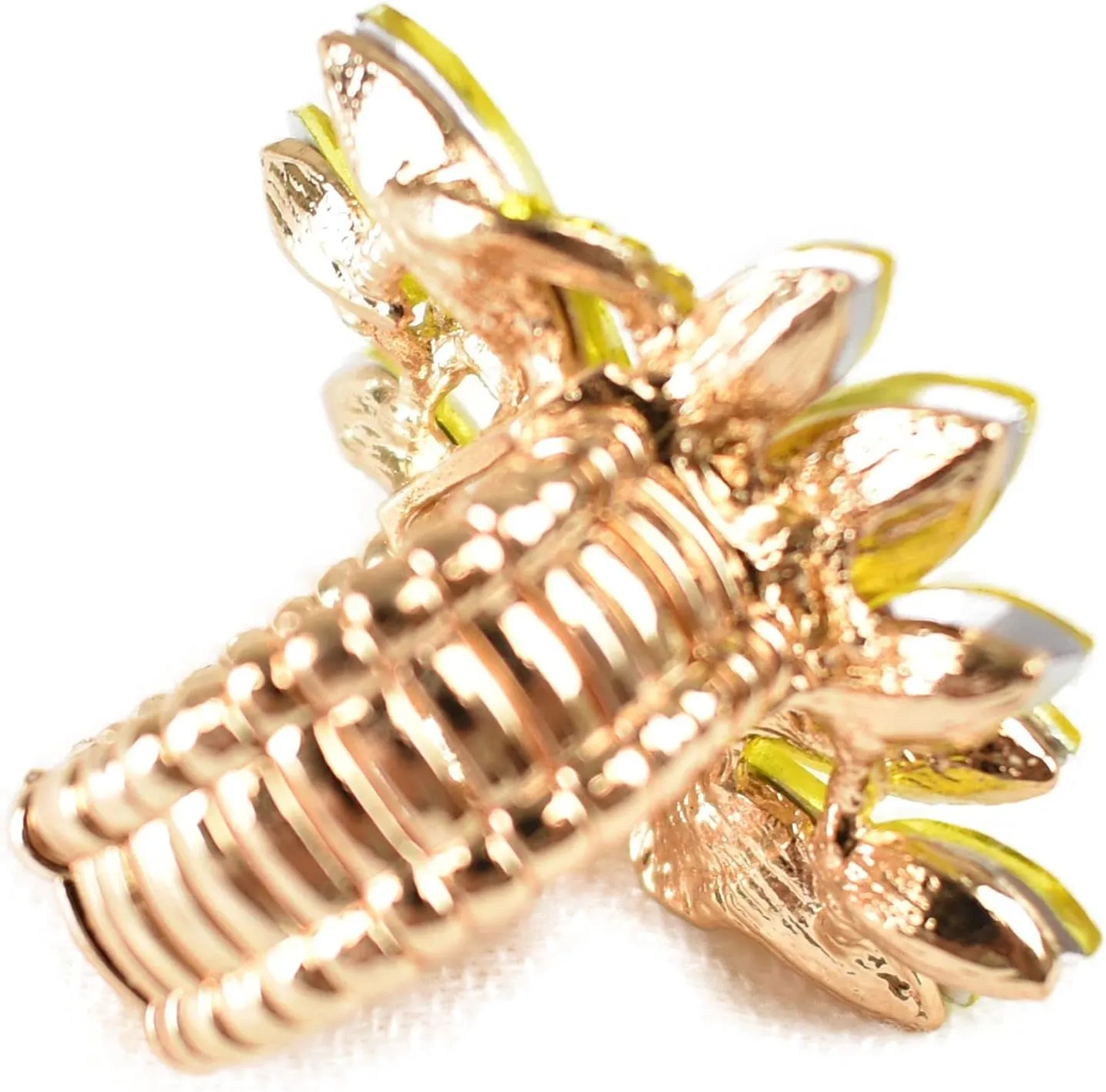 NYFASHION101 Women's Vine Marquis Stone Stud Fashion Stretch Ring