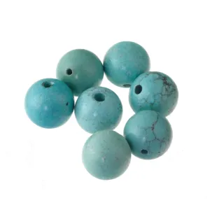 Old stock natural AA quality Hubei turquoise, 7.5-8mm smooth round beads. Pkg8. b4-tur472