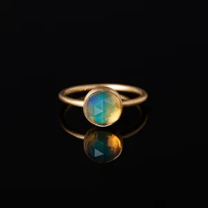 OR1-OOAK | 1.8 Carat One-of-a-Kind Rose Cut Fire Opal Ring #1