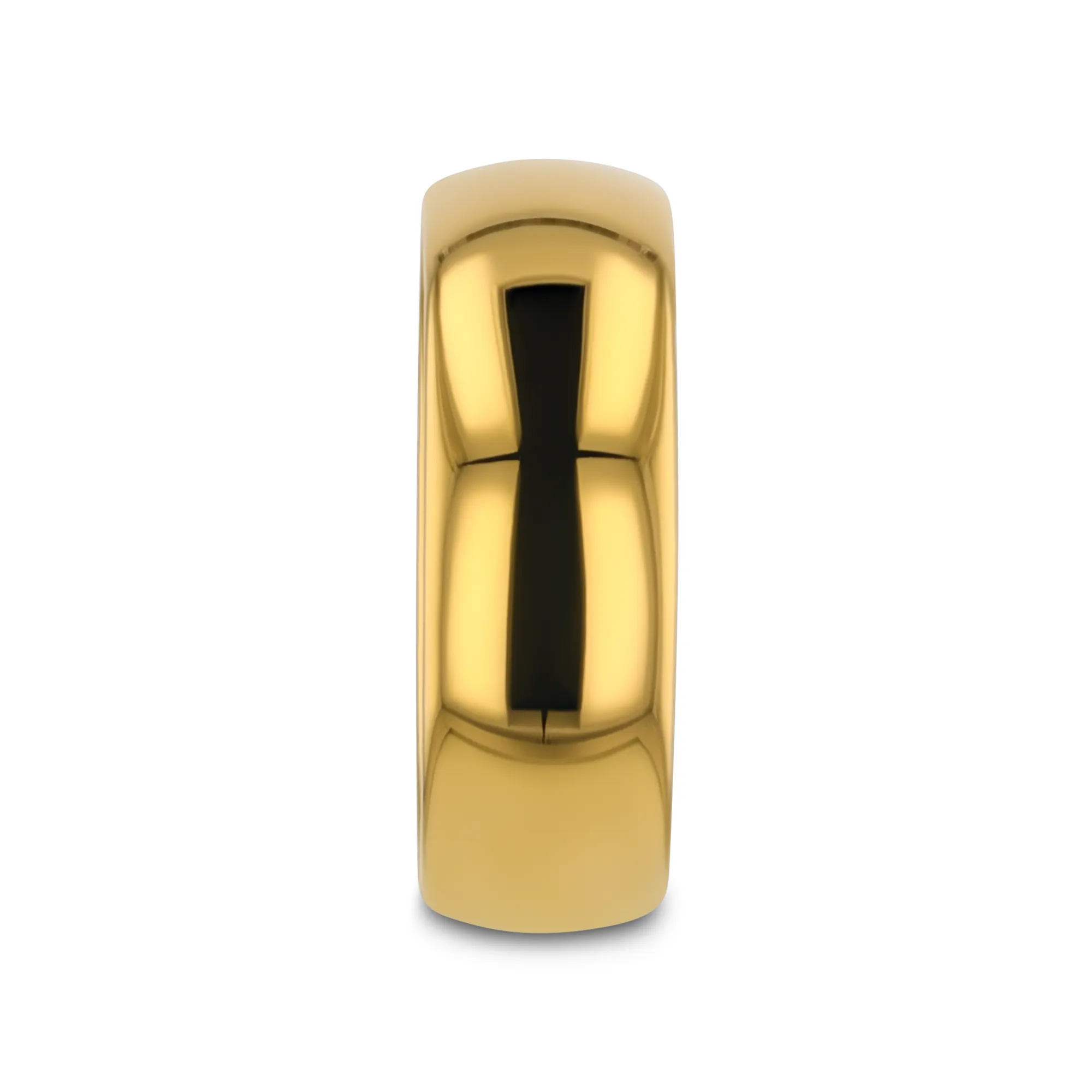ORO Traditional Domed Gold-Plated Tungsten Carbide Wedding Ring - 4mm - 10mm