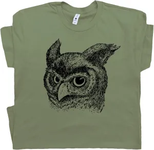 Owl Shirt Cool Owl Graphic Tee for Men Women Kids Wise Exotic Bird Watching Tshirt Vintage Birds of Prey Retro Graphic Tee