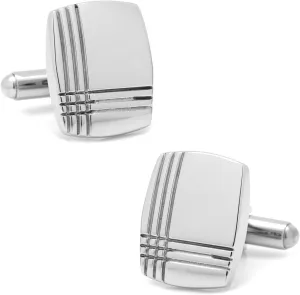 Ox and Bull Trading Co. Stainless Steel Tartan Plaid Cufflinks