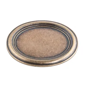 Oxidized brass setting for 25x19mm oval cabochon in Victorian style. Pkg. of 1. b9-0618-2