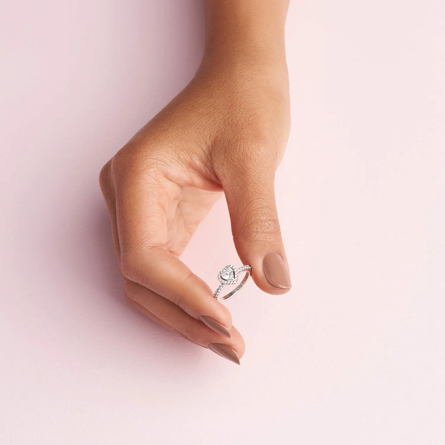 Pandora Elevated Heart Ring - Promise Ring for Women - Layering or Stackable Ring - Gift for Her - With Gift Box
