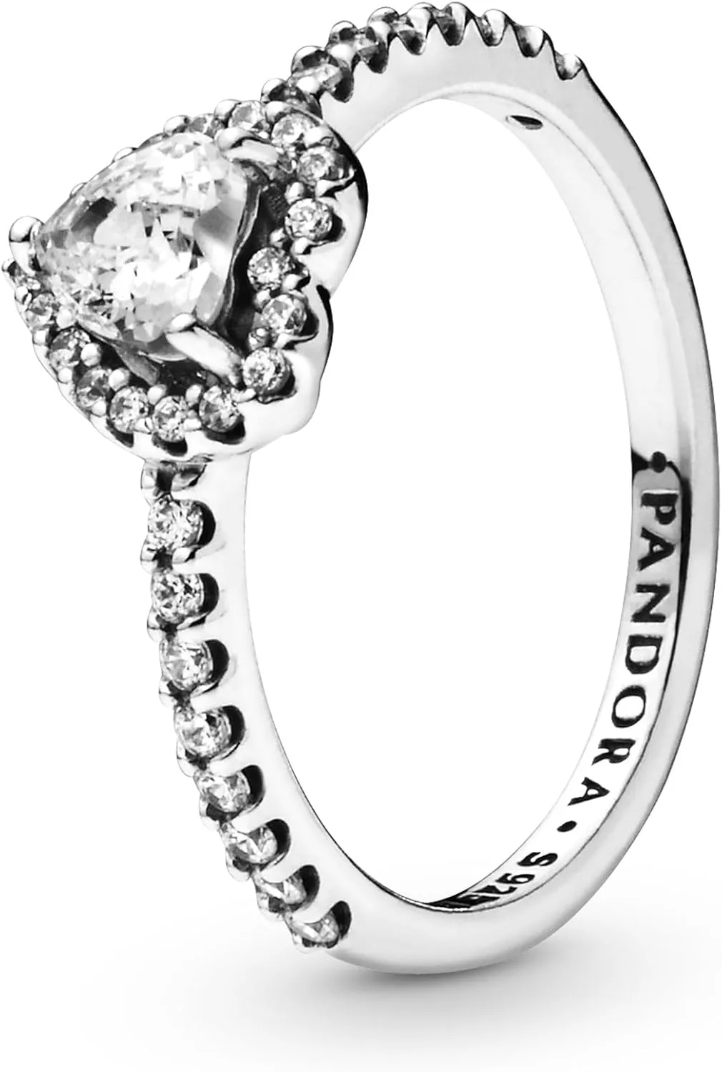 Pandora Elevated Heart Ring - Promise Ring for Women - Layering or Stackable Ring - Gift for Her - With Gift Box